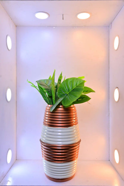 Tall Ridged Cylinder Planter – 7.87 x 20.87 Inches – Modern Home Decor