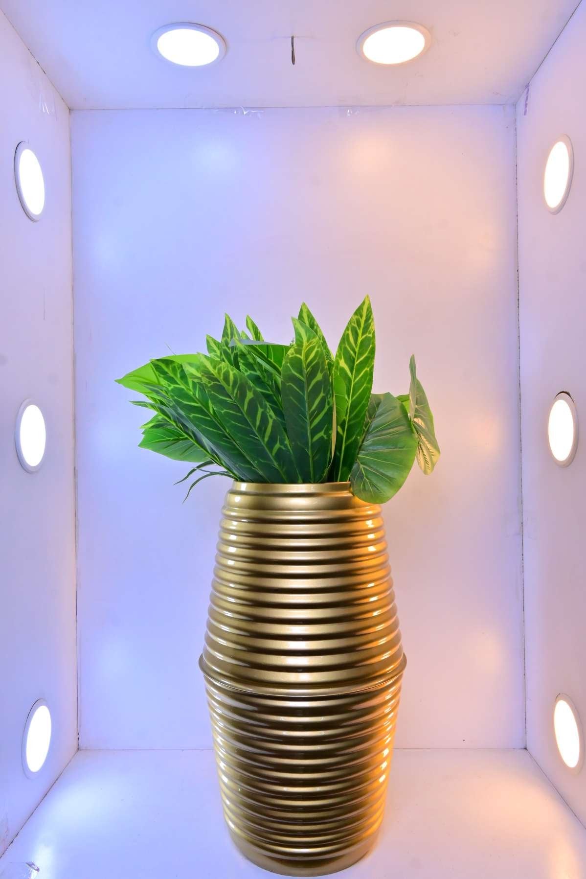 Tall Ridged Cylinder Planter – 7.87 x 20.87 Inches – Modern Home Decor