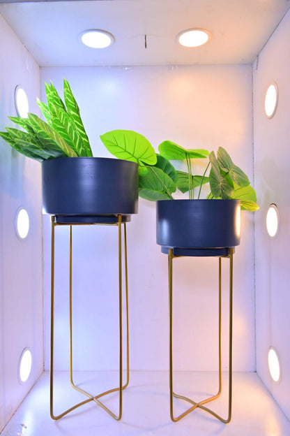 Tiered Cylinder Plant Stand Set of 2 – Modern Home Decor