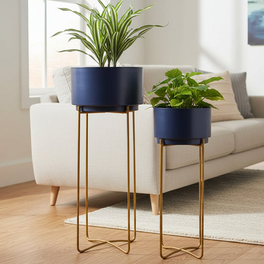 Tiered Cylinder Plant Stand Set of 2 – Modern Home Decor