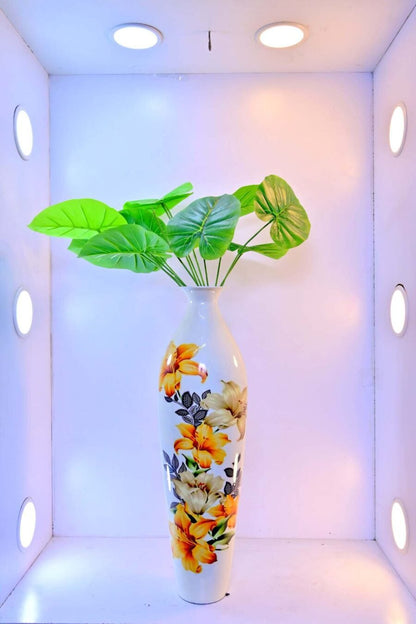 Glorious White Marble Ceramic Style Metal Vase – Decor for Home And Garden 7.87″ x 24.80″