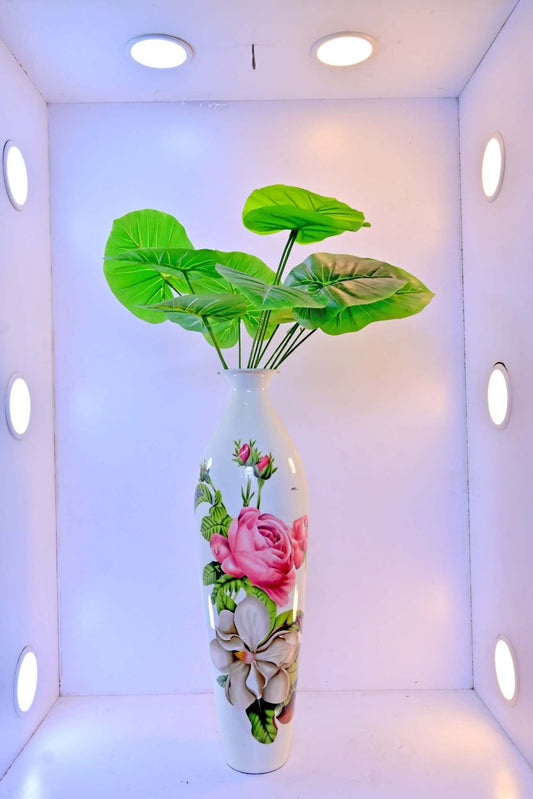 Glorious White Marble Ceramic Style Metal Vase – Decor for Home And Garden 7.87″ x 24.80″