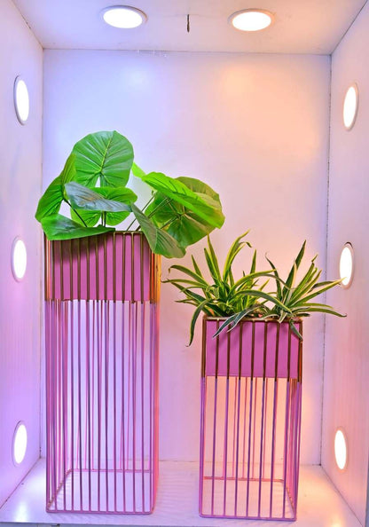 Rectangular Bronze Band Pots Duo set of 2 – 23×45 & 23×63 – Bronze Planters