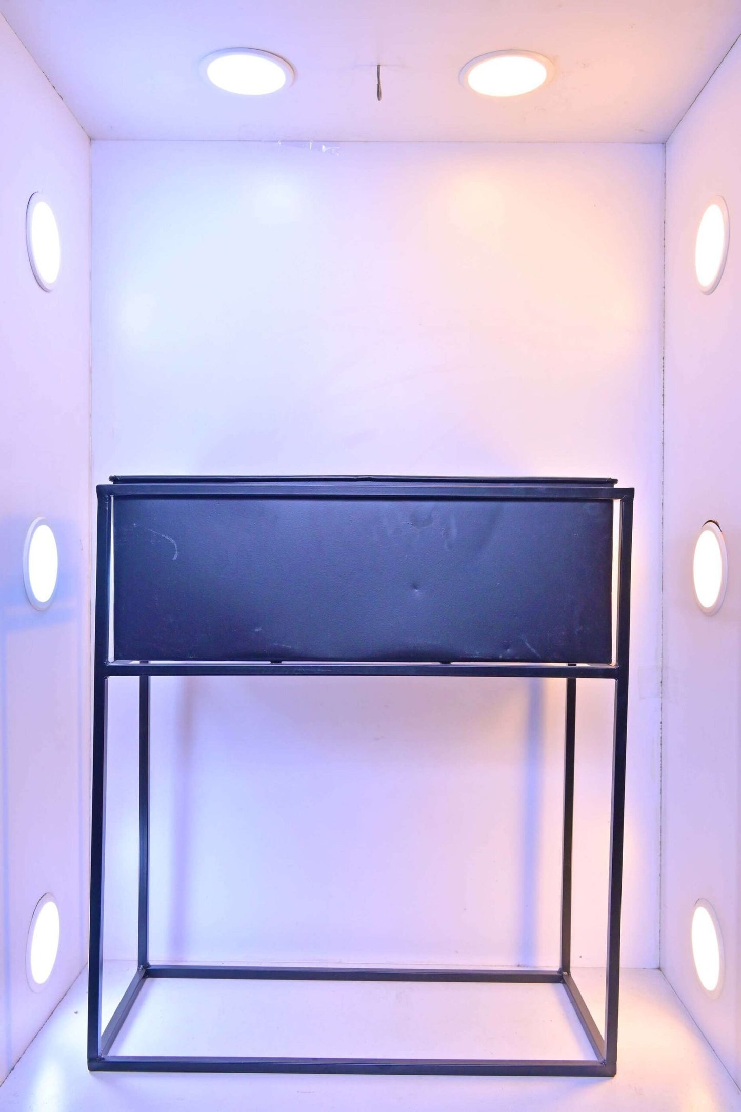 Modern Geometric Metal Raised Planter Trio for Home & Garden