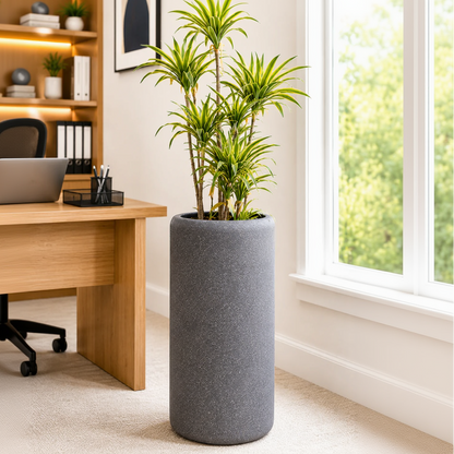 Daisy Rustic Granite Fiberglass Planter