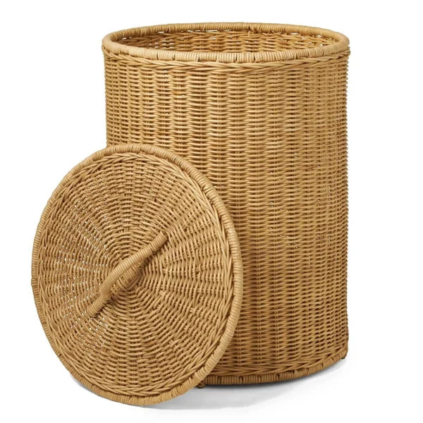 Dasya Handwoven Rattan & Bamboo Laundry Basket