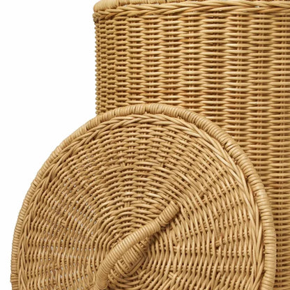 Dasya Handwoven Rattan & Bamboo Laundry Basket