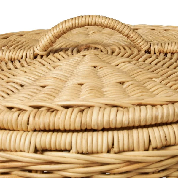 Dasya Handwoven Rattan & Bamboo Laundry Basket