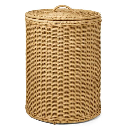 Dasya Handwoven Rattan & Bamboo Laundry Basket