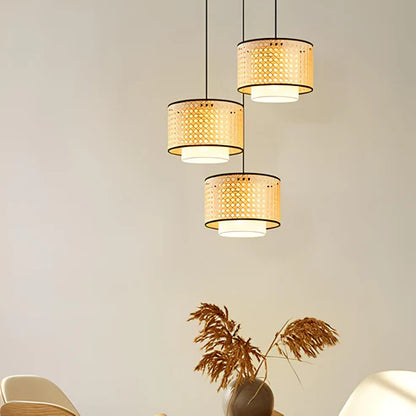 Handcrafted Wicker Rattan Pendant Light Deepti