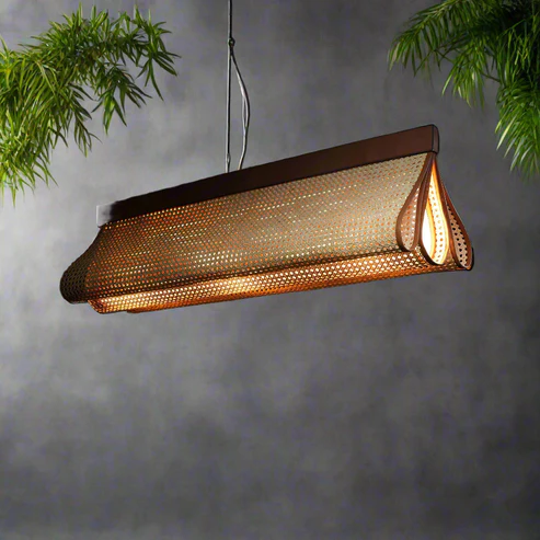 Devin Handcrafted Cane Linear Chandelier