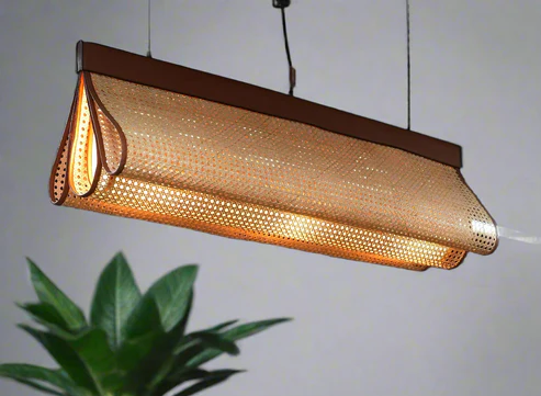 Devin Handcrafted Cane Linear Chandelier