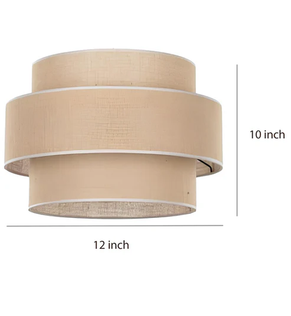 Dhrish Handcrafted Triple-Tier Jute Pendant Light