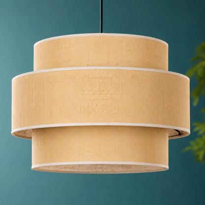 Dhrish Handcrafted Triple-Tier Jute Pendant Light