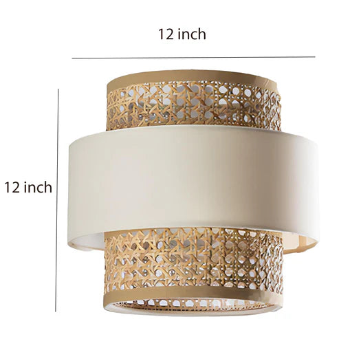 Handcrafted Rattan Cane Pendant Light Set Dia