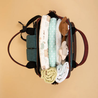 Elite Melange Twill Diaper Backpack – Multicolor