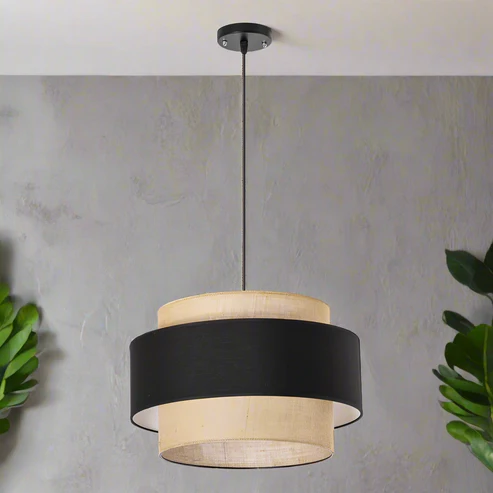 Disha Handcrafted Dual-Tier Jute Pendant Light