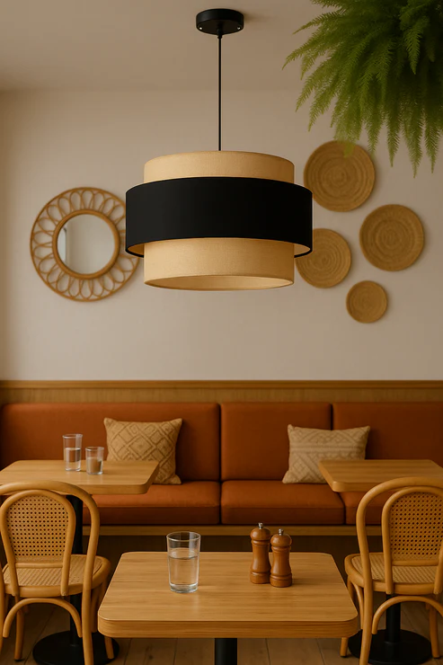 Disha Handcrafted Dual-Tier Jute Pendant Light