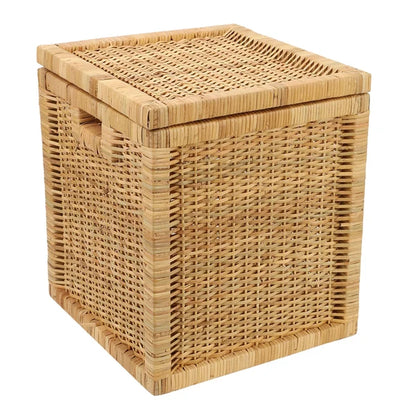 Diya Handwoven Water Hyacinth Laundry Hamper with Lid