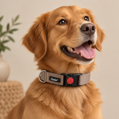 Premium Dog Collar Beige