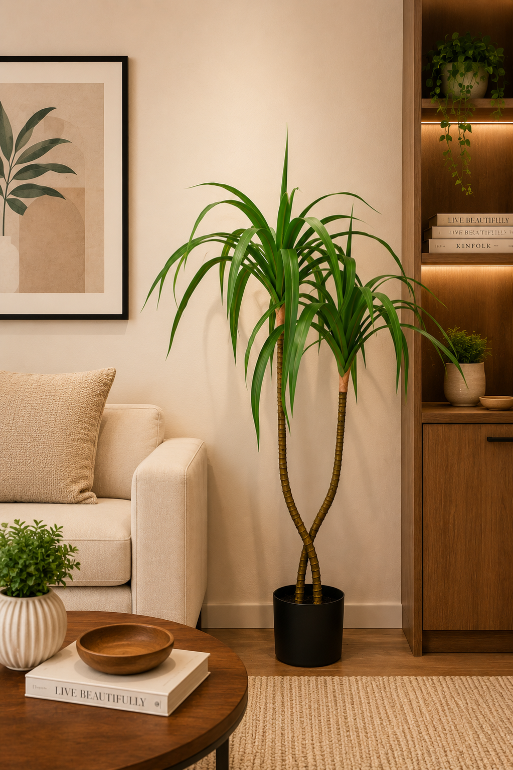 Dracaena Fragrans 47″ Realistic Faux Indoor Plant