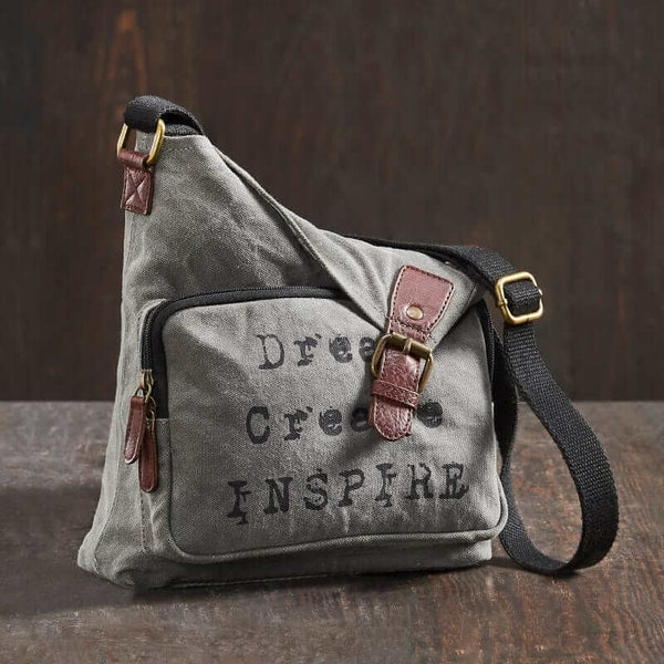 Dream Create Messenger Crossbody Bag for Men and Women - Grey