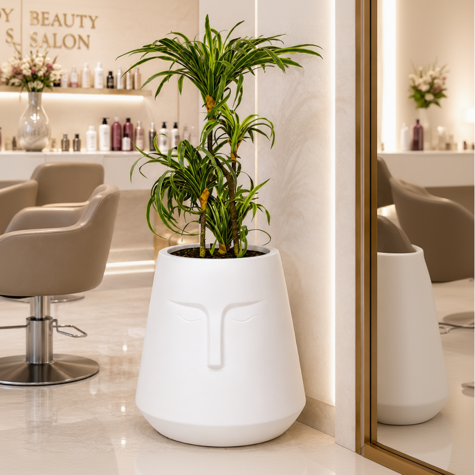 E-Pot - A White Fiberglass Planter