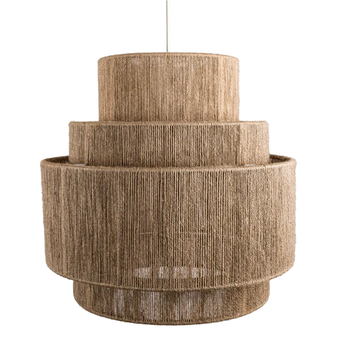 Eenakshi Handcrafted Triple-Tier Jute Chandelier