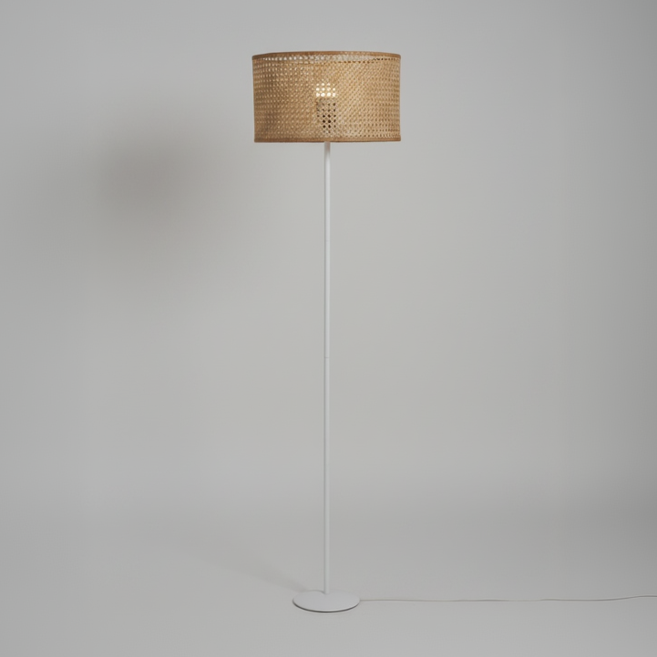 Elara Handcrafted Rattan Cane Floor Lamp