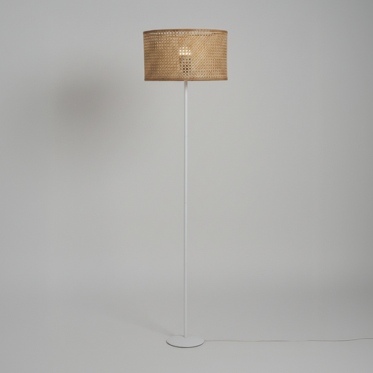 Elara Handcrafted Rattan Cane Floor Lamp