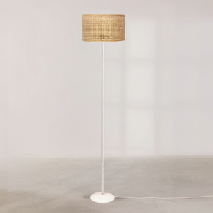 Elara Handcrafted Rattan Cane Floor Lamp