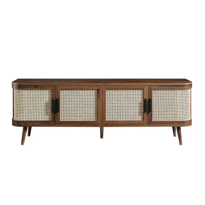 Elayaa Handcrafted Mango Wood TV Unit for Living Room