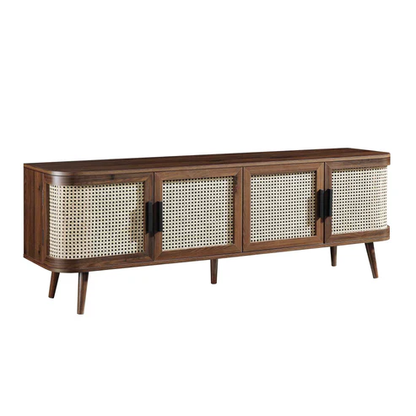 Elayaa Handcrafted Mango Wood TV Unit for Living Room