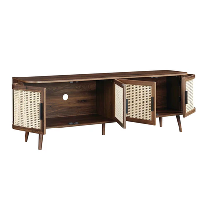 Elayaa Handcrafted Mango Wood TV Unit for Living Room