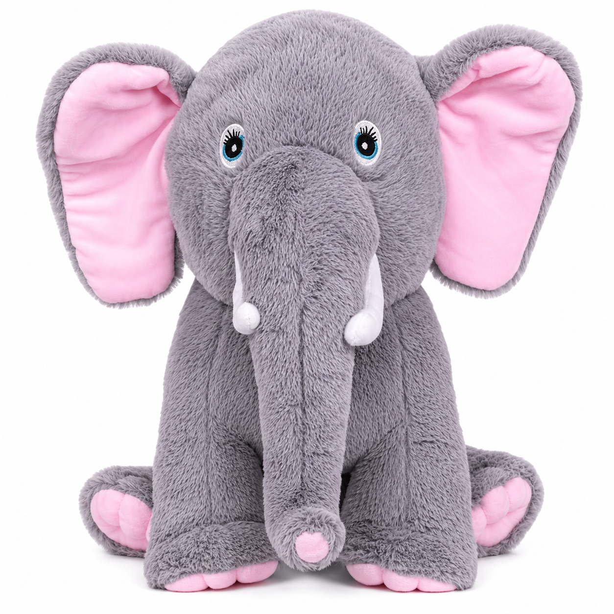 Mirada Jumbo-Eared Grey Elephant Plush Toy – 32cm