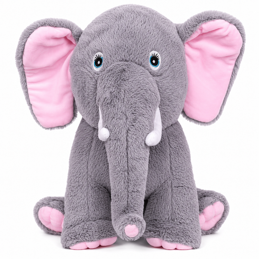 Mirada Jumbo-Eared Grey Elephant Plush Toy – 32cm