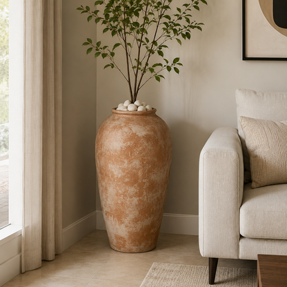 Epic Daulat Terracotta Jar Mediterranean Statement