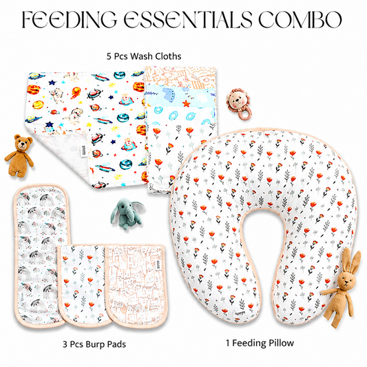 Sovana 9-Piece Kids Feeding Essentials Set - Ferns & Roses