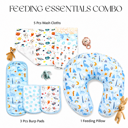 Sovana 9-Piece Feeding Essentials Set for Kids - Dino