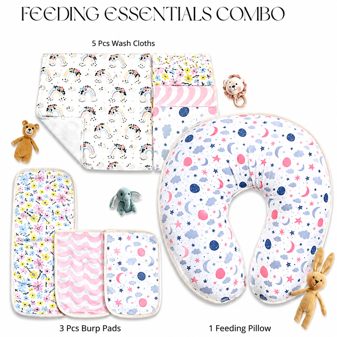 Sovana 9-Piece Feeding Essentials Set for Kids - Twinklers