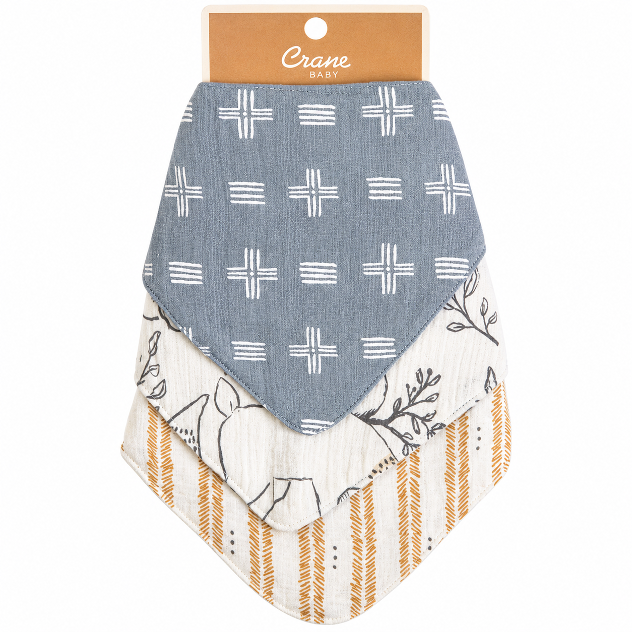 Abracadabra Crane Baby Ezra Bandana Bib Set
