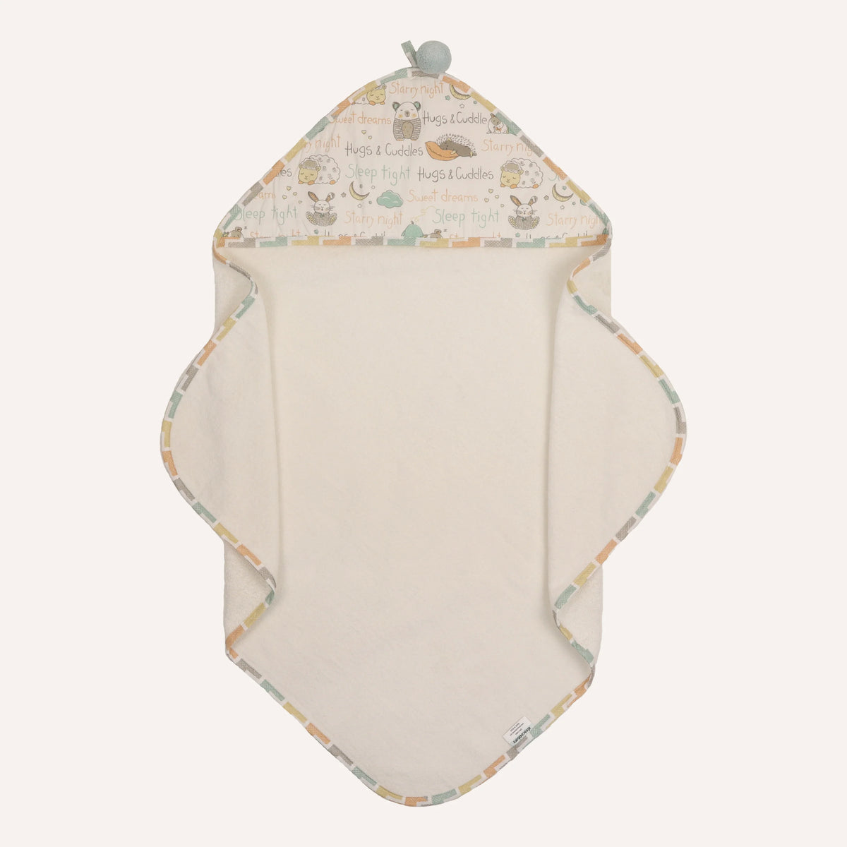 Hooded Towel with 2 Face Washers - Sleepy Friends
