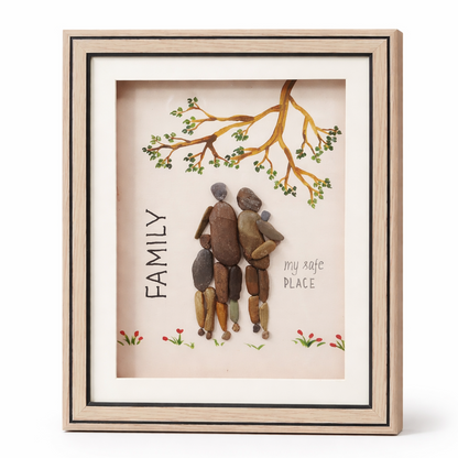 Shared Strength Pebble Art Frame