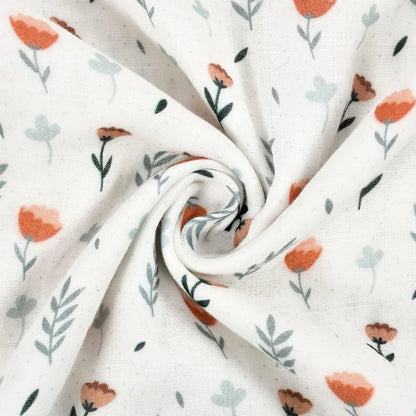 Sovana Fern & Roses 6-Layer Reversible Muslin Blanket
