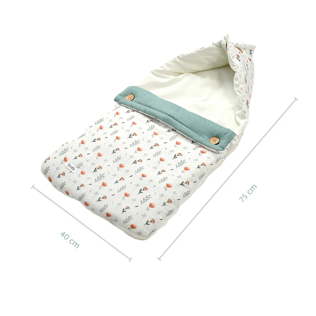 Ferns and roses Muslin Carrier Nest & Sleeping Bag