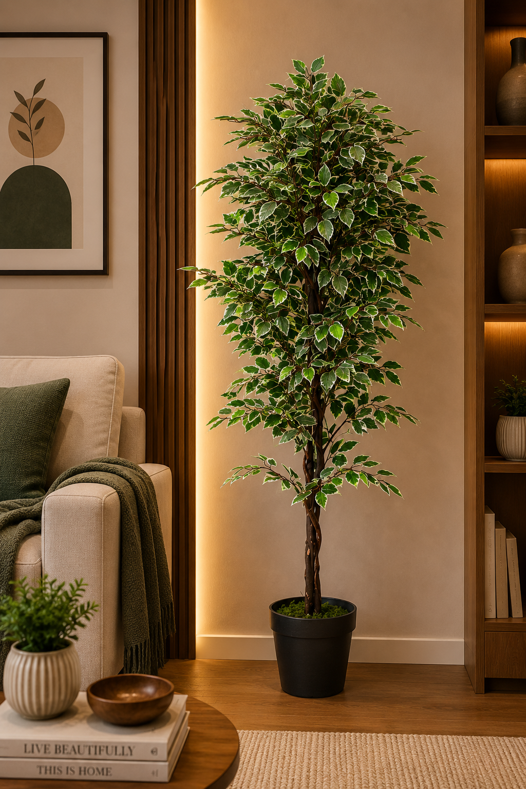 Artificial Ficus Plant - 70.87-Inch Faux Tree