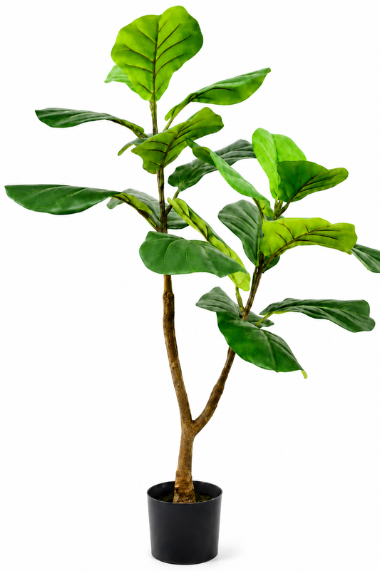 Fiddle Leaf Fig Faux Plant – 47 Inches Realistic Indoor Tree