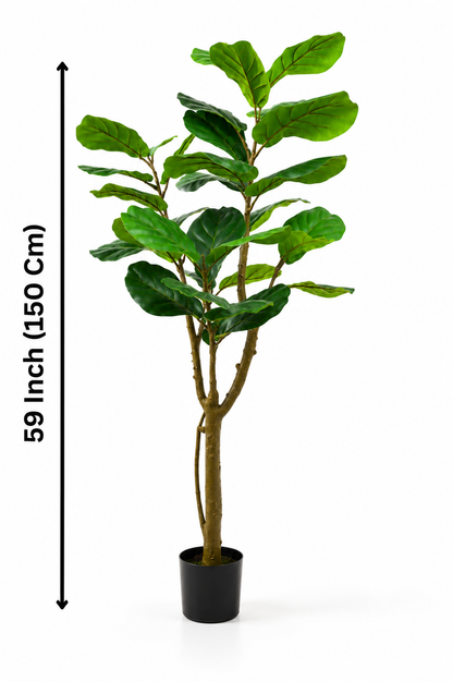 Fiddle Leaf Fig Faux Plant 59 Inch Elegant Tree