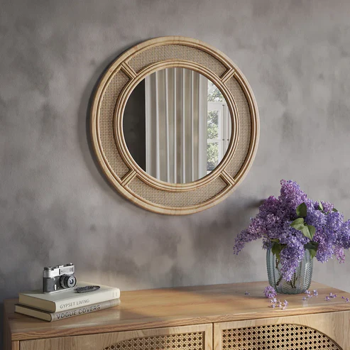 Firoh Handcrafted Rattan Wall Mirror
