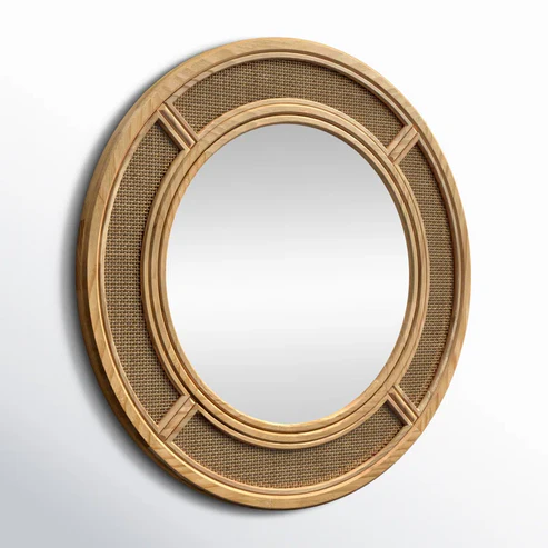 Firoh Handcrafted Rattan Wall Mirror